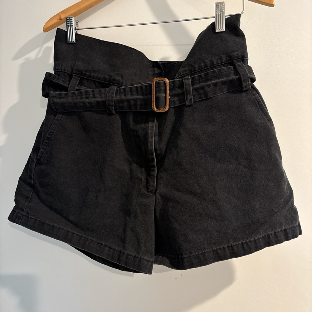Opening Ceremony Black High Waist Belted Shorts